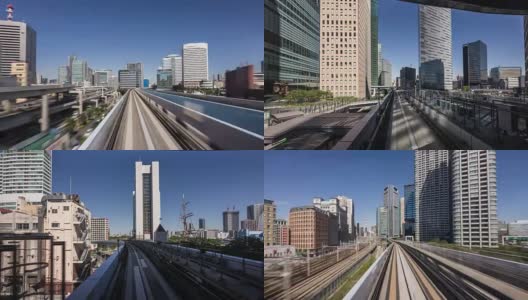 时光流逝——穿梭于东京的通勤列车高清在线视频素材下载