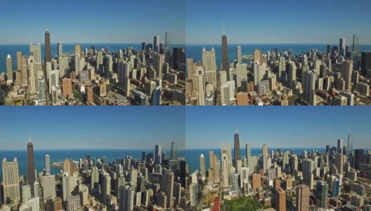 空中伊利诺斯州芝加哥高清在线视频素材下载