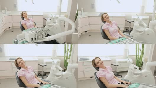 牙科诊所的病人高清在线视频素材下载