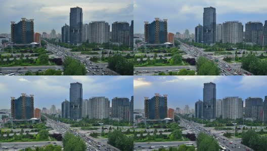 北京现代城市交通，时光流逝高清在线视频素材下载
