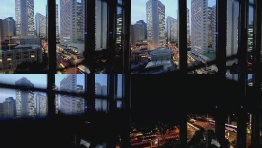 东京窗外的现代办公大楼高清在线视频素材下载