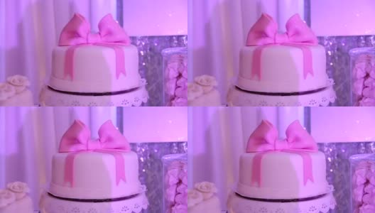 桌上放着结婚蛋糕高清在线视频素材下载