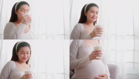 怀孕期间喝牛奶高清在线视频素材下载
