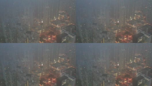 2022年3月15日，香港坑口公寓被雾笼罩高清在线视频素材下载