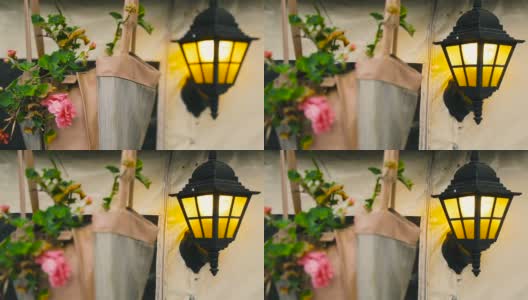 古老传统的典型街灯高清在线视频素材下载