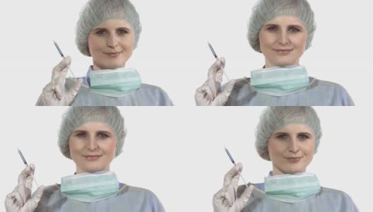 HD DOLLY:外科医生拿着肉毒杆菌注射高清在线视频素材下载