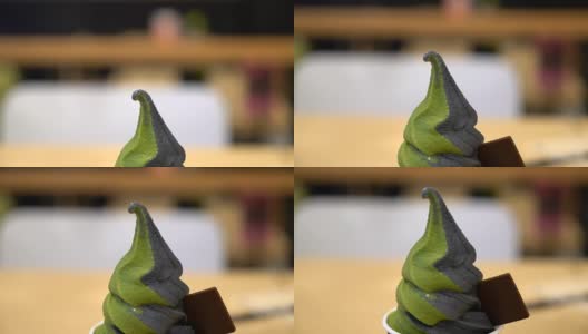 绿茶冰淇淋高清在线视频素材下载