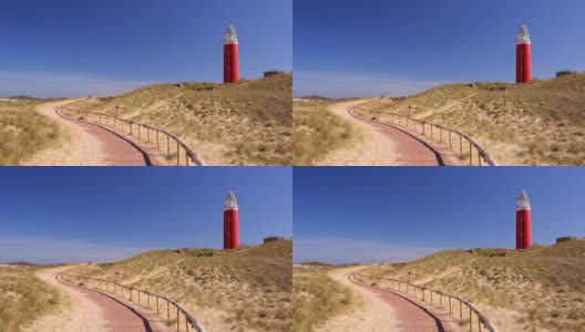 荷兰特塞尔岛上的灯塔高清在线视频素材下载