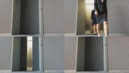 有礼貌的男人与日本职业女性共用电梯高清在线视频素材下载
