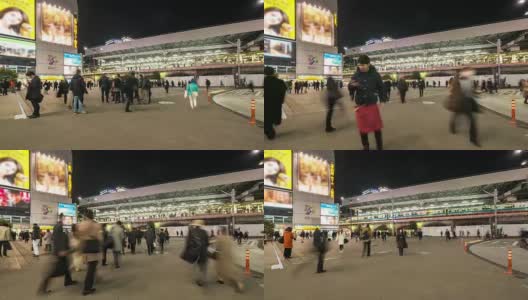 延时:行人拥挤在日本东京的新桥闲逛区高清在线视频素材下载