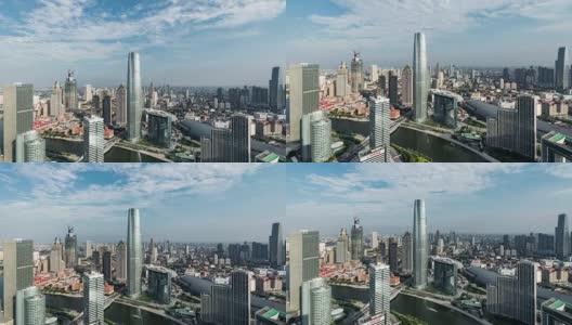T/L天津全景和戏剧性的城市景观高清在线视频素材下载