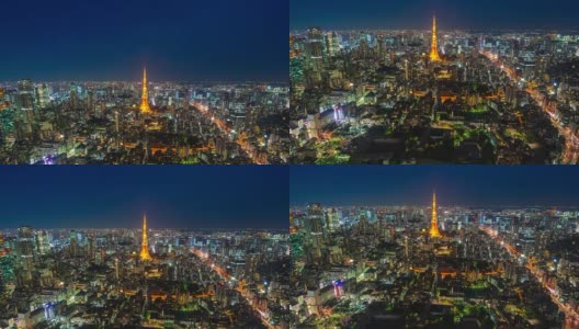 间隔拍摄:东京夜景高清在线视频素材下载