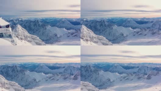 从上面看祖格斯匹茨山的景色高清在线视频素材下载
