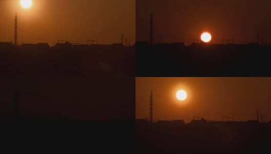 日落间隔拍摄高清在线视频素材下载