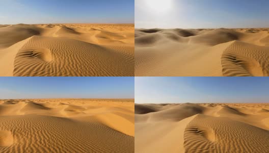 撒哈拉沙漠附近的大Erg东方，突尼斯，非洲高清在线视频素材下载