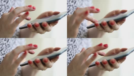 女性用智能手机高清在线视频素材下载