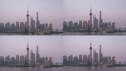 T/L WS HA TD Shanghai Sunset /上海，中国高清在线视频素材下载