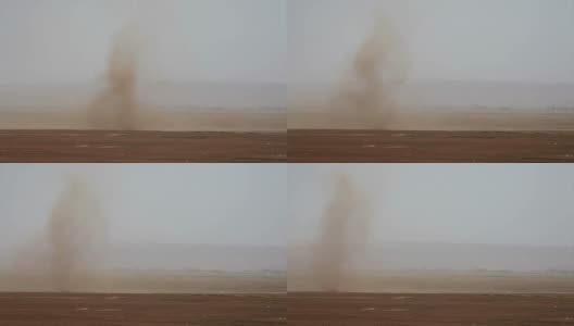 中国甘肃省的道路和沙漠风暴高清在线视频素材下载