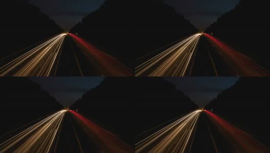 高速公路上的交通延时-机动摄影高清在线视频素材下载
