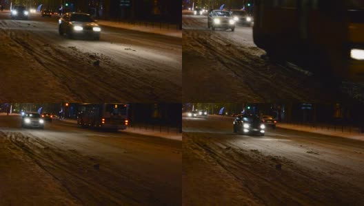 暴风雪后通往欧洲的道路高清在线视频素材下载