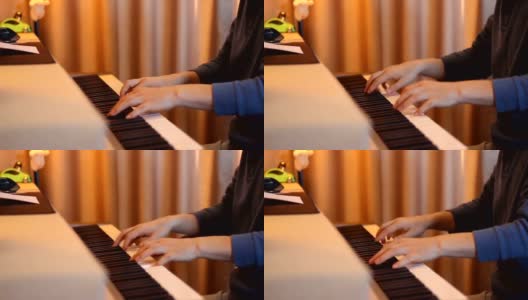 钢琴实践背景高清在线视频素材下载