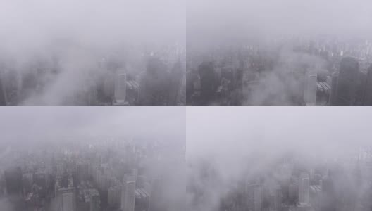 厚厚的云漂浮在广州上空高清在线视频素材下载