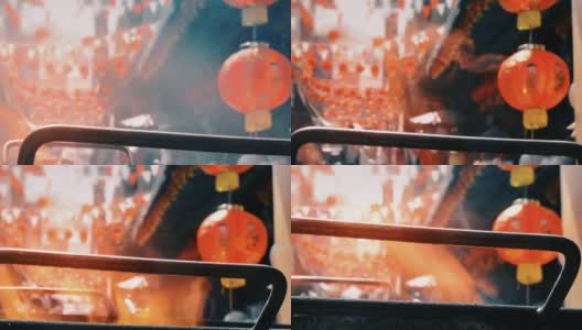 春节祭祖，烧纸钱高清在线视频素材下载