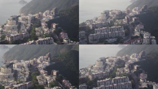 香港航拍v146鸟眼低空飞过舂坎角地区高清在线视频素材下载