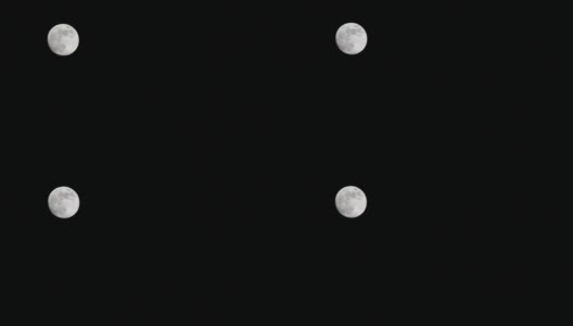夜空中的满月，满月的月相，月相4k视频，高清在线视频素材下载