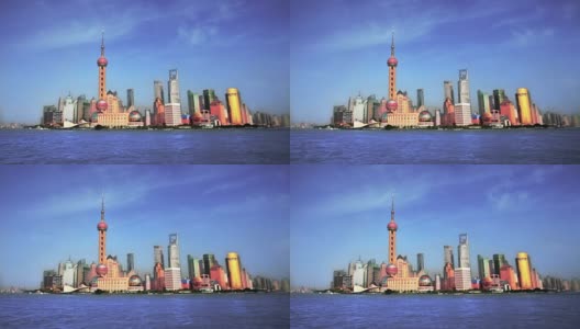 上海城市的天际线高清在线视频素材下载