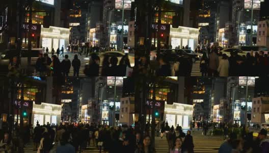 在东京的原宿，高清时光机让人们拥挤不堪高清在线视频素材下载