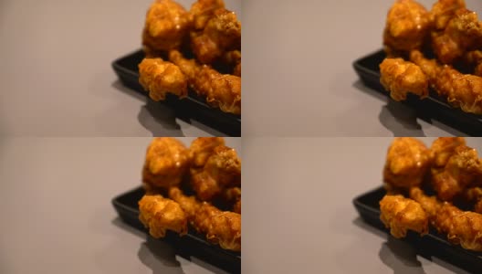 韩式酱汁炸鸡高清在线视频素材下载