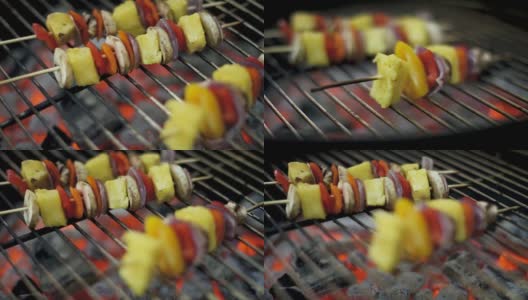 蔬菜串肉扦高清在线视频素材下载