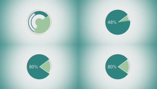 饼图表示百分之八十，信息图表示圆图高清在线视频素材下载