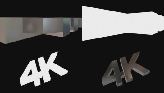 带有Alpha通道的4K金属标志高清在线视频素材下载