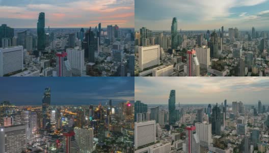时间流逝曼谷的城市景观与城市印象高清在线视频素材下载