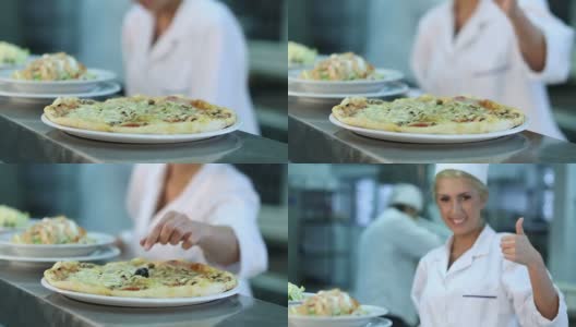 厨师添加橄榄高清在线视频素材下载