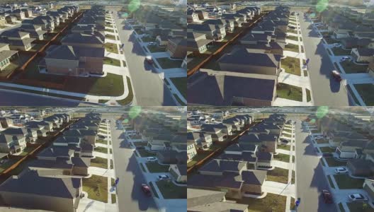 德克萨斯州奥斯丁郊区，在奥斯丁北部靠近圆石的新开发房地产地区高清在线视频素材下载
