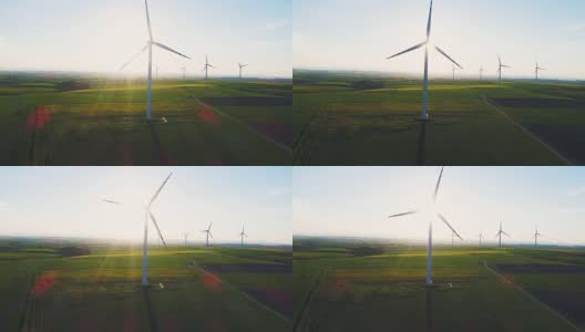 风车是农业生态田的重要组成部分高清在线视频素材下载