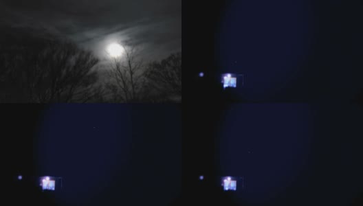 月圆之夜，夜星小屋高清在线视频素材下载