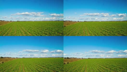 HD Motion Time-Lapse: Cloudscape Over Rural Scene高清在线视频素材下载