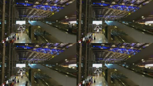 机场内模糊的场景高清在线视频素材下载