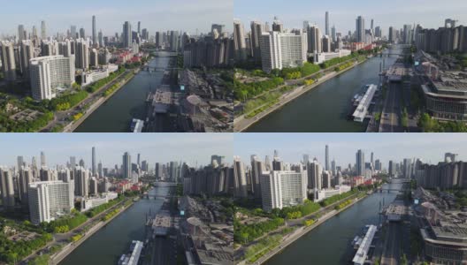 天津城市现代建筑景观航拍高清在线视频素材下载