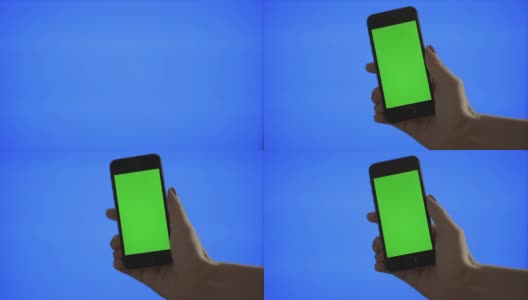 自拍自画像绿屏和蓝屏高清在线视频素材下载