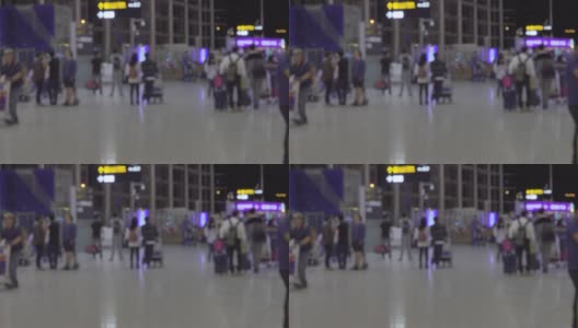 疏散机场的人群高清在线视频素材下载