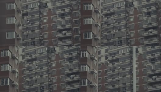 公寓建筑外立面纹理在中国上海视差运动高清在线视频素材下载