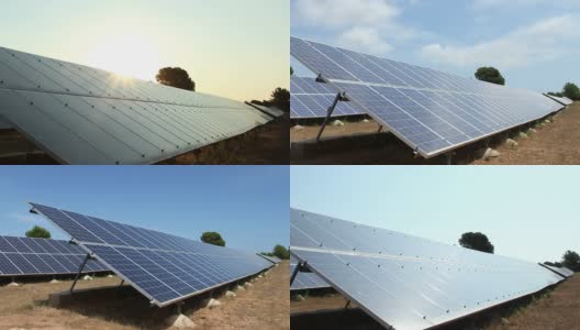 太阳能电池板，绿色替代能源高清在线视频素材下载
