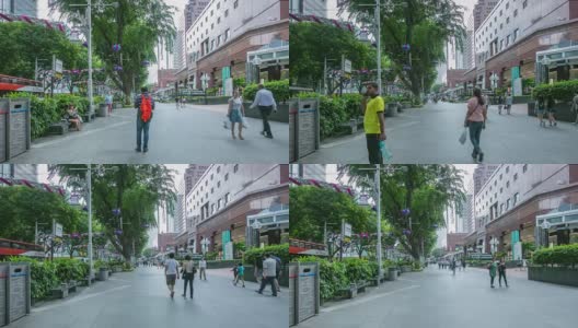 4k延时拍摄的行人在新加坡著名的乌节路上行走高清在线视频素材下载