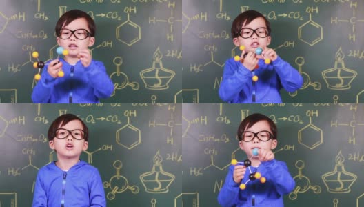 孩子学习化学高清在线视频素材下载
