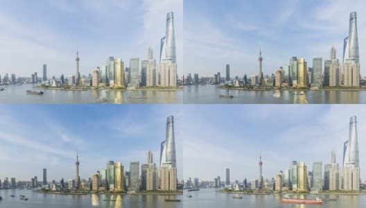 时间流逝——上海天际线的城市景观高清在线视频素材下载